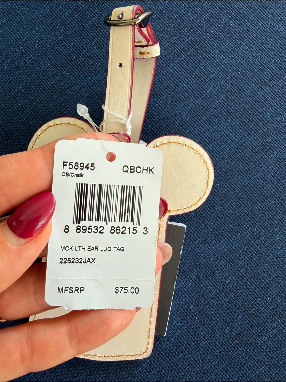 Coach x Disney Mickey Mouse Leather Luggage Tag – Rare Collector Piece ✨🏰 - Picture 2 of 8